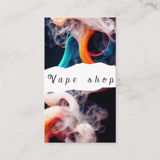 Vape Shop Fumer Carte de visite de cigarettes (Devant)