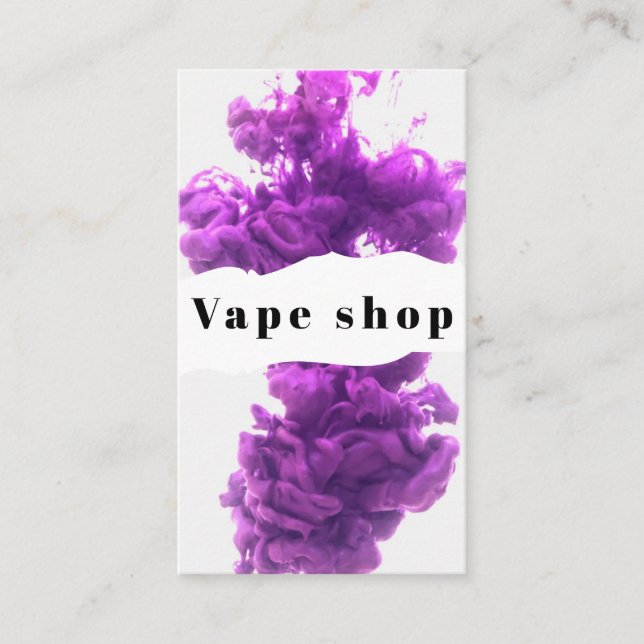 Vape Shop Fumer Carte de visite de cigarettes (Devant)