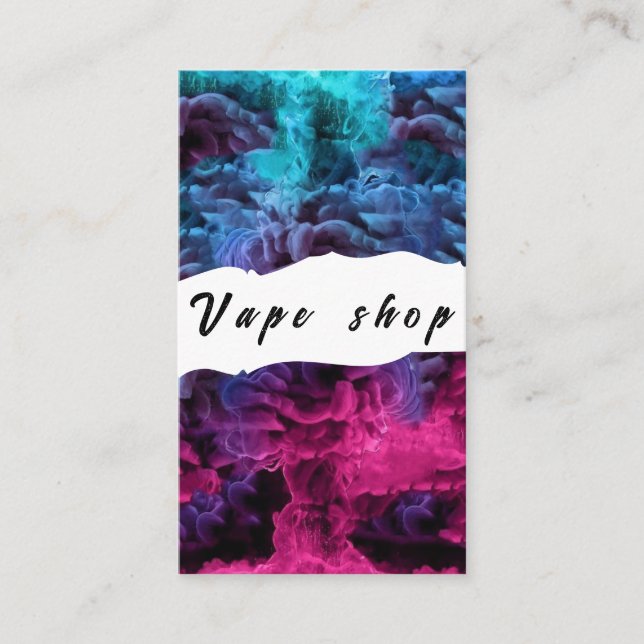 Vape Shop Fumer Carte de visite de cigarettes (Devant)