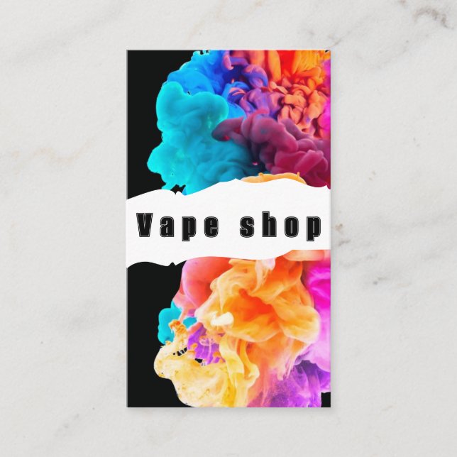 Vape Shop Fumer Carte de visite de cigarettes (Devant)