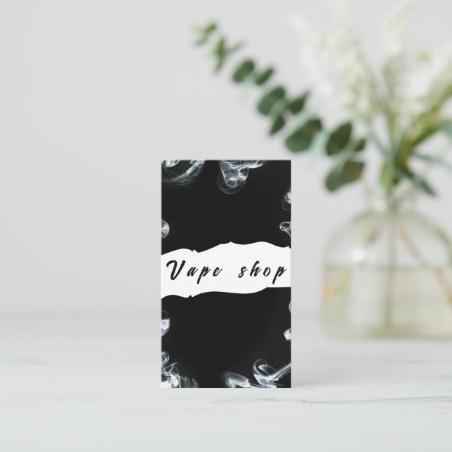 Vape Shop Fumer Carte de visite de cigarettes (Debout devant)