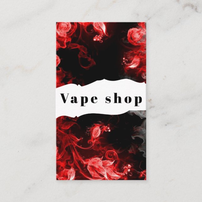 Vape Shop Fumer Carte de visite de cigarettes (Devant)