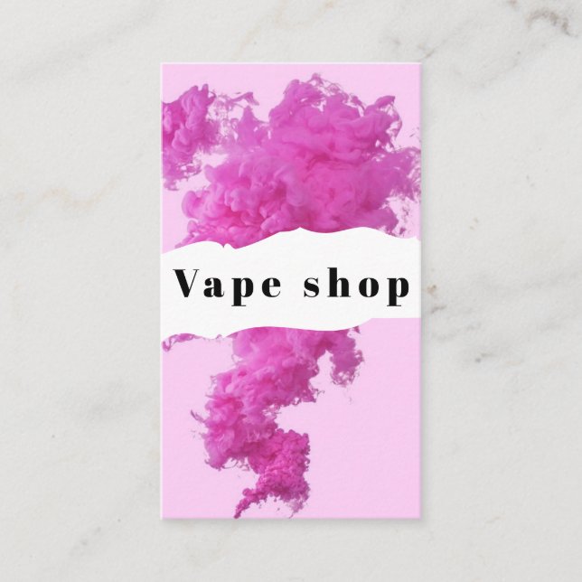 Vape Shop Fumer Carte de visite de cigarettes (Devant)