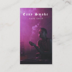 Vape Shop Fumer Carte de visite noir