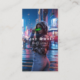 Vape Shop Fumer Carte de visite noir