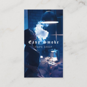 Vape Shop Smoke Black Business Card