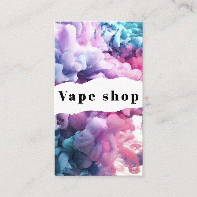 Vape Shop Smoke Cigarette Business Card (Front)