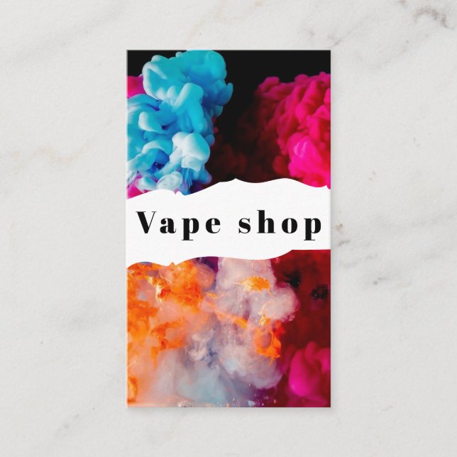 Vape Shop Smoke Cigarette Business Card (Front)