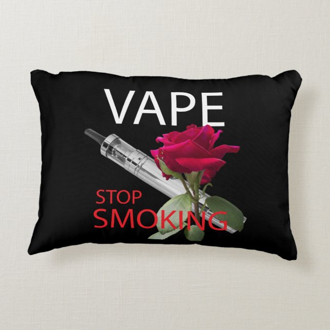Vape. Stop smoking Accent Pillow (Back)