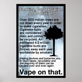 Vape sur cette affiche d'information
