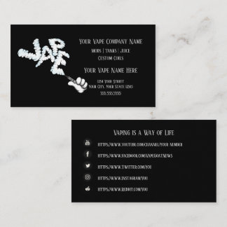VAPE | VAPE Cloud Business with Social Media Business Card