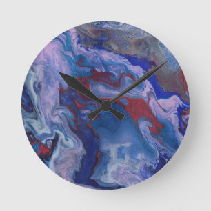 Vape Vibrant Abstract Purple Clock