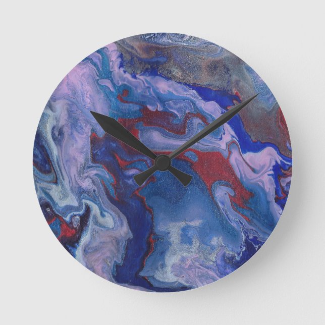Vape Vibrant Abstract Purple Clock (Front)