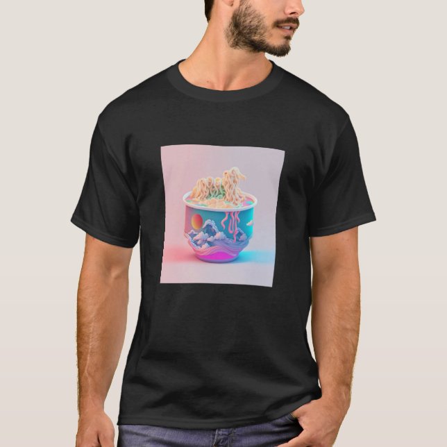 Vaperwave Aesthetic Glitch Palm Retrowave Synthwav T-Shirt (Front)