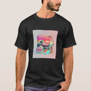 Vaperwave Aesthetic Glitch Sushi Retrowave Synthwa T-Shirt