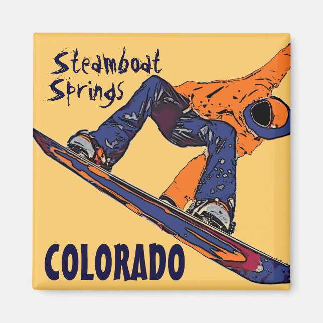 Vapeur Springs Colorado aimant snowboard (Devant)