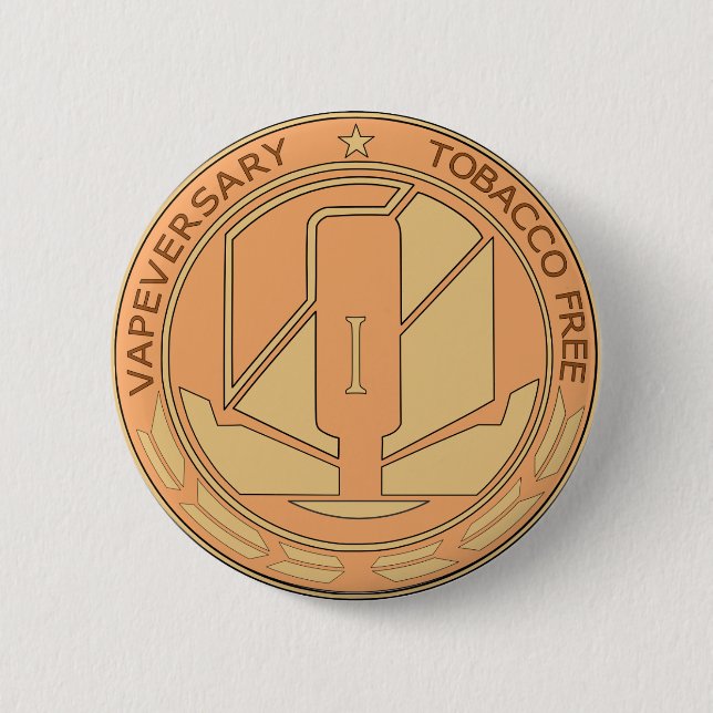 vapeversary 2 inch round button (Front)