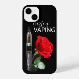 Vaping and rose flower iPhone 14 case