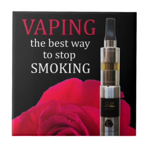 Vaping and rose flower tile