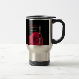 Vaping and rose flower travel mug
