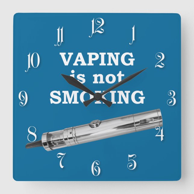 Vaping is not smoking square wall clock (Front)
