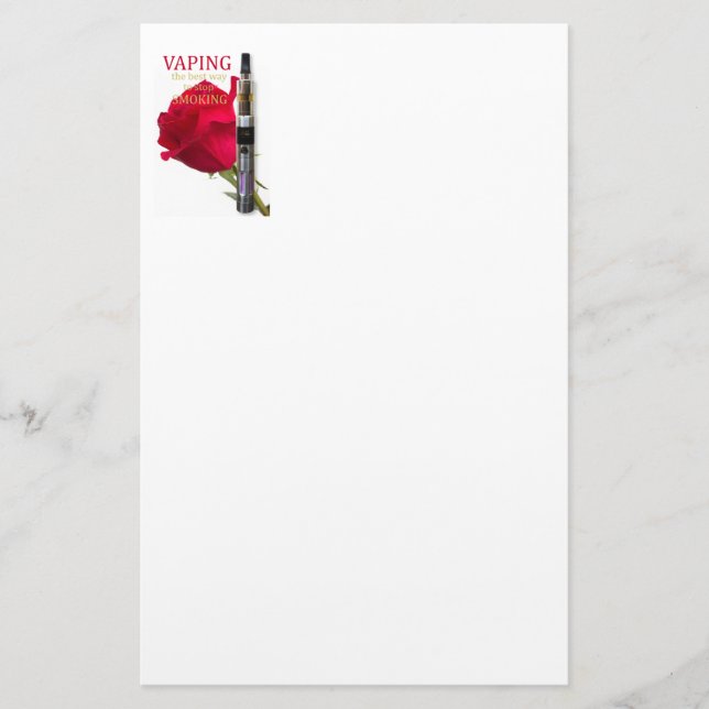 Vaping is the best way to stop smoking stationery (Front)