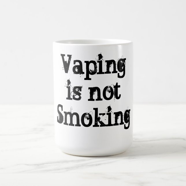 Vaping ne fume pas la tasse de café (Centre)