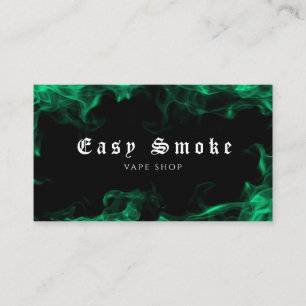 Vapor Vape Plume of Smoke Black & White Business Card