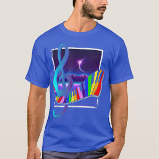 Vaporwave 90s Music Synthwave Colorful Keyboards T T-Shirt