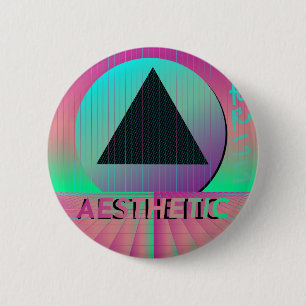 vaporwave aesthetic 2 inch round button