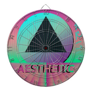 vaporwave aesthetic dartboard