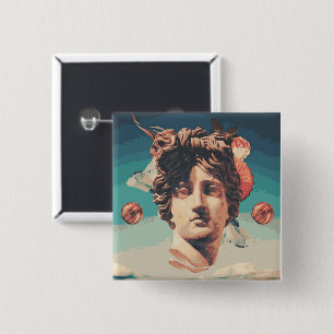 Vaporwave Aesthetic Statue Button