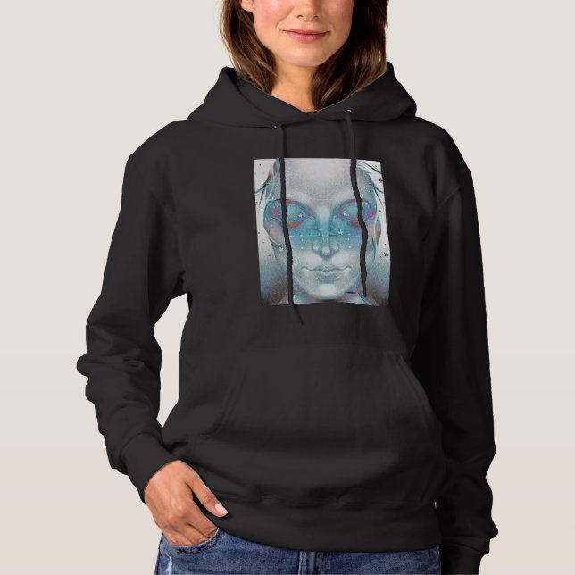 Vaporwave Aesthetic Synthwave 80s VHS Glitch Space Hoodie (Front)