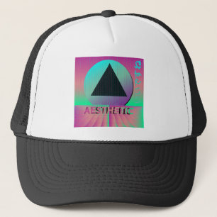 vaporwave aesthetic trucker hat