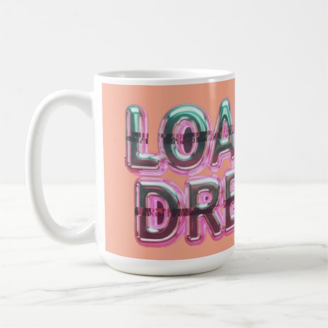 Vaporwave Aesthetics with Glitch Effect and Neon  Coffee Mug (Left)