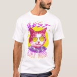Vaporwave Best Cat Dad Kitty Aesthetic Retro T-Shi T-Shirt<br><div class="desc">Grab this Vaporwave Best Cat Dad Kitty Aesthetic Retro Tee for your best cat dad,  father or boyfriend. This retro cool looking cat with yellow sunglasses is a great gift to someone who is a cat lover.</div>