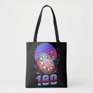 Vaporwave Dart Throwing Dartboard 180 Darts Tote Bag