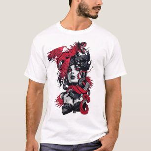 Vaporwave Dragon Lady Urban Cool Style T-Shirt