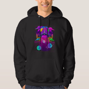 Vaporwave Egyptian Pyramid Ufo Saucer Aliens Plane Hoodie