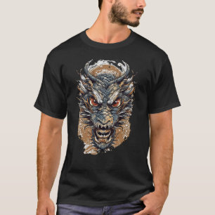Vaporwave Japanese retro dragon  Japanese art T-Shirt