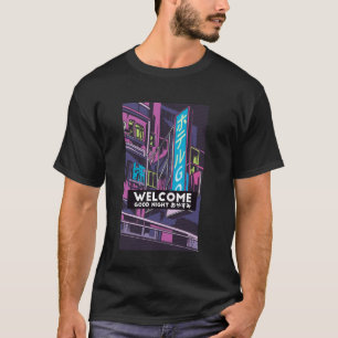 Vaporwave Neo Hotel Welcome Good Night T-Shirt