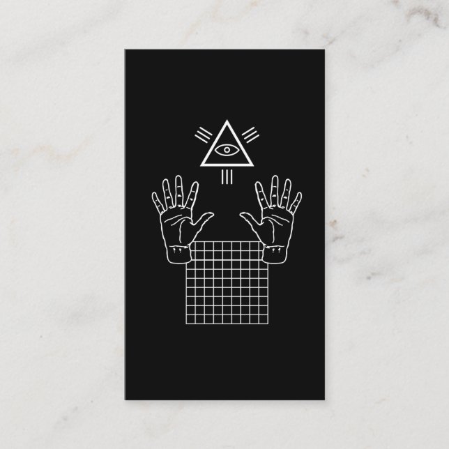 Vaporwave Occult Illuminati Gift Business Card (Front)