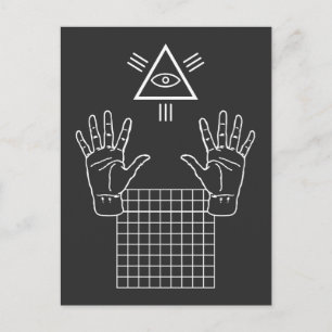 Vaporwave Occult Illuminati Gift Postcard