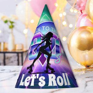 Vaporwave Roller Skate Birthday Party  Hat