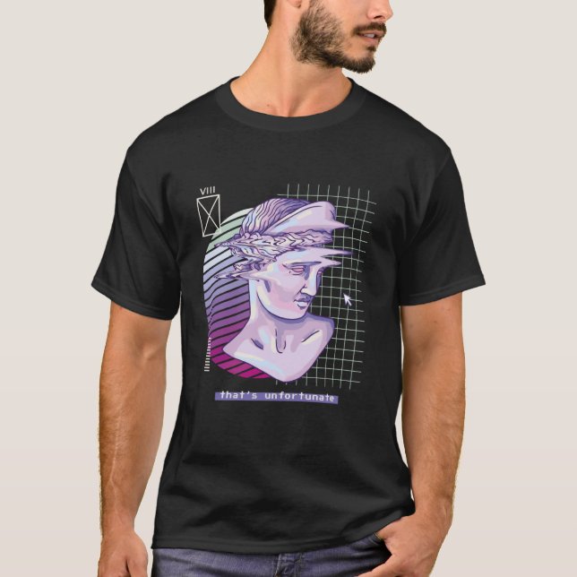 Vaporwave Sculpture That's Unfortunate T-Shirt (Front)