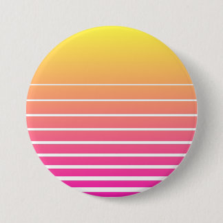 Vaporwave Sun 3 Inch Round Button