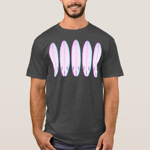 Vaporwave Surf Boards Vintage Beach EDM Gift Surfi T-Shirt