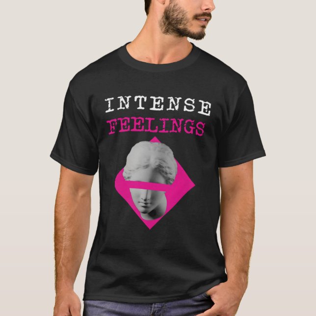 Vaporwave Synthwave Intense Feelings T-Shirt (Front)