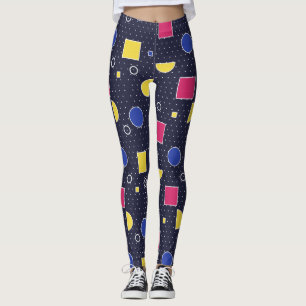 Vaporwave Synthwave Memphis Retro Style Leggings