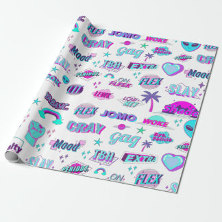 Vaporwave TikTok Trending Gift Wrap Wrapping Paper